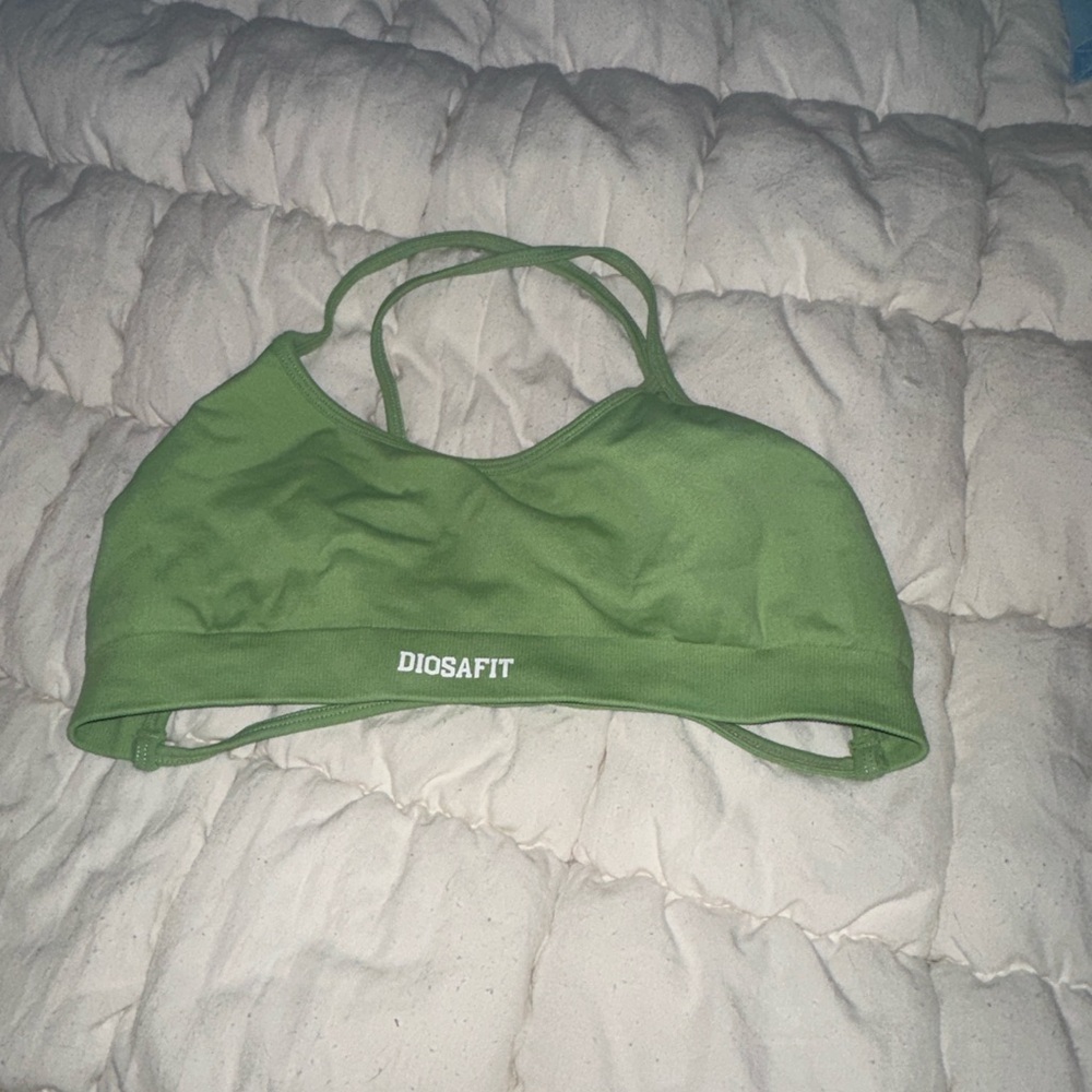 Olive Green Sports Bra